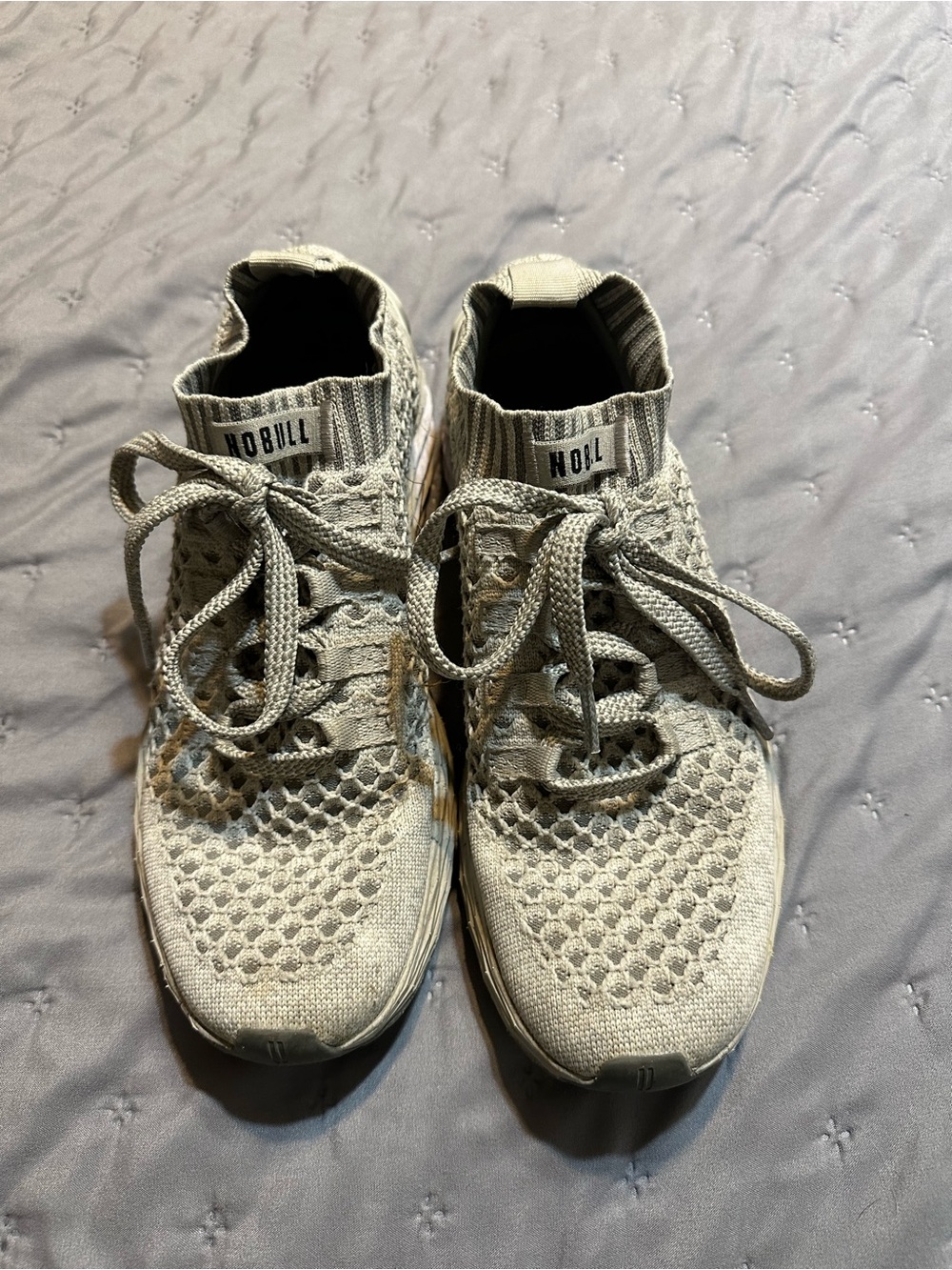 NOBULL Light Gray Knit Training Sneakers